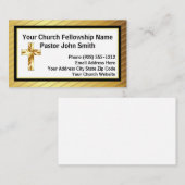 Kerkpastoor Classy Goud en Zwart Visitekaartje (Voorkant / Achterkant)