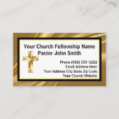 Kerkpastoor Elegant Goud en Zwart Visitekaartje (Voorkant)