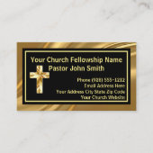 Kerkpastoor Elegant Goud en Zwart Visitekaartje (Voorkant)
