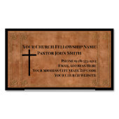 Kerkpastoor gestempeld leder Elegant Christelijk Magnetisch Visitekaartje (Voorkant)