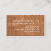 Kerkpastoor gestempeld leder Elegant Christelijk Visitekaartje (Voorkant)