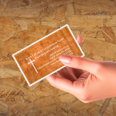 Kerkpastoor gestempeld leder Elegant Christelijk Visitekaartje