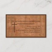 Kerkpastoor gestempeld leder Elegant Christelijk Visitekaartje (Voorkant)