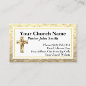 Kerkpastoor Goud en Zwart Visitekaartje (Voorkant)