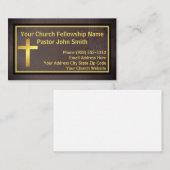 Kerkpastoor Grunge Gold Visitekaartje (Voorkant / Achterkant)