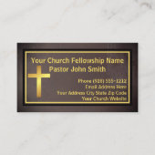 Kerkpastoor Grunge Gold Visitekaartje (Voorkant)