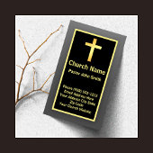 Kerkpastor Elegant Eenvoudig Zwart Goud Visitekaartje