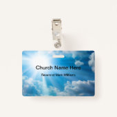 Kerkpastor en naam van geesteszieken badge (Achterkant met clip)