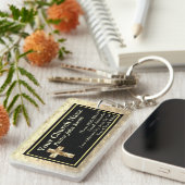 Kerkpastor goud en zwart bulk sleutelhanger (Voorkant Rechts)