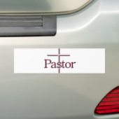 Kerkpastor Gray Cross Bumpersticker (Op auto)