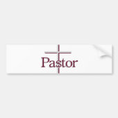 Kerkpastor Gray Cross Bumpersticker (Voorkant)