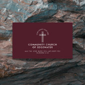 Kerkpastor Modern Minimal Custom Logo Maroon Visitekaartje