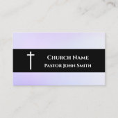 Kerkpastor Paarse zwarte Christelijk Visitekaartje (Voorkant)