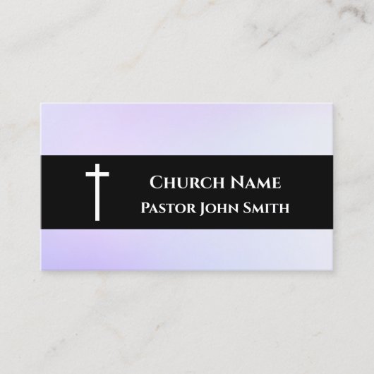 Kerkpastor Paarse zwarte Christelijk Visitekaartje (Voorkant)