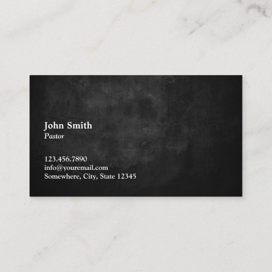 Kerkpastor Rustic Chalkboard Visitekaartje (Achterkant)