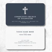 Kerkpastor Traditioneel Religieus Kruis Marine Visitekaartje