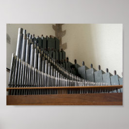 Kerkpijporgel Muzikale Mechanica Fotografie Vintag Poster