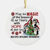 kerkpinguïns multipel myeloom keramisch ornament (Voorkant)