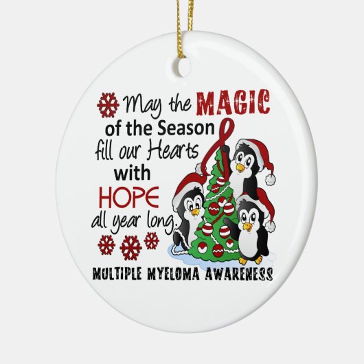 kerkpinguïns multipel myeloom keramisch ornament (Links)