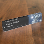 Kerkpredikant Classy geloof ik Naambordje (Zijkant)