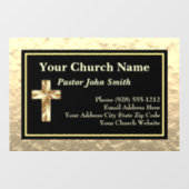 Kerkpredikant Goud en Zwart Raamsticker (Vel)