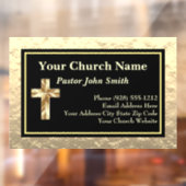 Kerkpredikant Goud en Zwart Raamsticker (Vel 2)