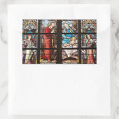 Kerkraam Glas in lood Kerst sticker (Tas)