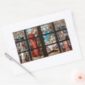 Kerkraam Glas in lood Kerst sticker (Envelop)