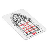 Kerkraam met kerkdetails -  magneet (Rechterzijde)