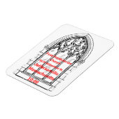 Kerkraam met kerkdetails -  magneet (Linkerzijde)