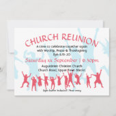 KERKREÜNIE Modern  Deep Pink Kaart (Voorkant)