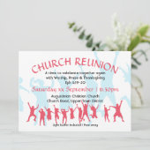 KERKREÜNIE Modern  Deep Pink Kaart (Staand voorkant)