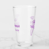 Kerkroop moderne bloem paarse bruiloft gunst glas (Links)