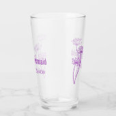 Kerkroop moderne bloem paarse bruiloft gunst glas (Rechts)