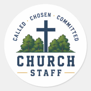 Kerkteam Christelijke Typografie Ronde Sticker