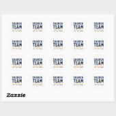 Kerkteam Samen Dienen Op Faith Based Design Ronde Sticker (Vel)