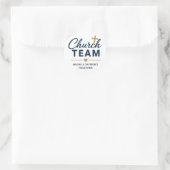 Kerkteamlogo voor vrijwilligers ronde sticker (Tas)