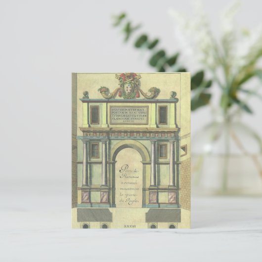  kerktoegangsarchitectuur voor nieuwigheden briefkaart (Staand voorkant)