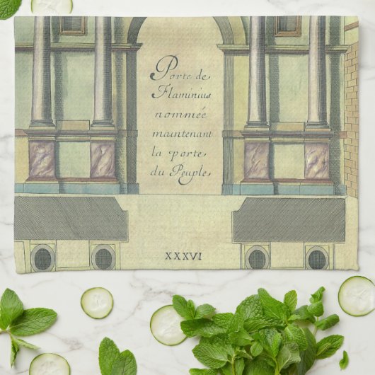 kerktoegangsarchitectuur voor nieuwigheden theedoek (Gevouwen)