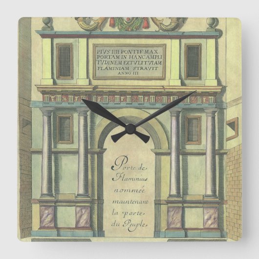  kerktoegangsarchitectuur voor nieuwigheden vierkante klok (Voorkant)