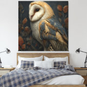 Kerkuil Herfst Portret Canvas Afdruk (Insitu (Slaapkamer))