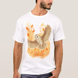 Kerkuil herfstbladeren t-shirt