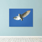 Kerkuil in Dagvlucht Canvas Afdruk (Insitu (Houten vloer))