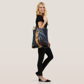 kerkuil kleurrijk tote bag (Op model)