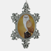 Kerkuil Tin Sneeuwvlok Ornament (Links)