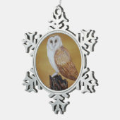 Kerkuil Tin Sneeuwvlok Ornament (Rechts)