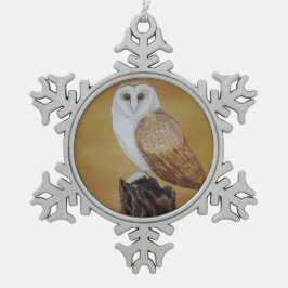Kerkuil Tin Sneeuwvlok Ornament