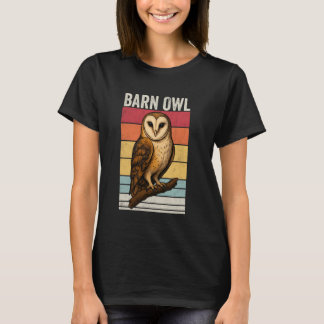 Kerkuil Vintage Zonsondergang, Kerkuil Illustratie T-shirt
