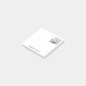 Kerkuil vogel afbeelding zwart & wit lijntekening post-it® notes (Schuin)
