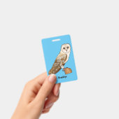 Kerkuil vogel cartoon illustratie badge (Handheld)